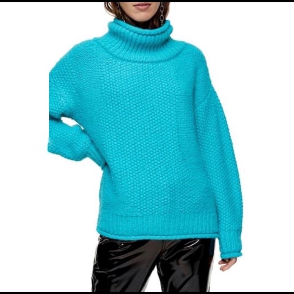 NWT TopShop | Mixed Stitch Roll Neck Sweater